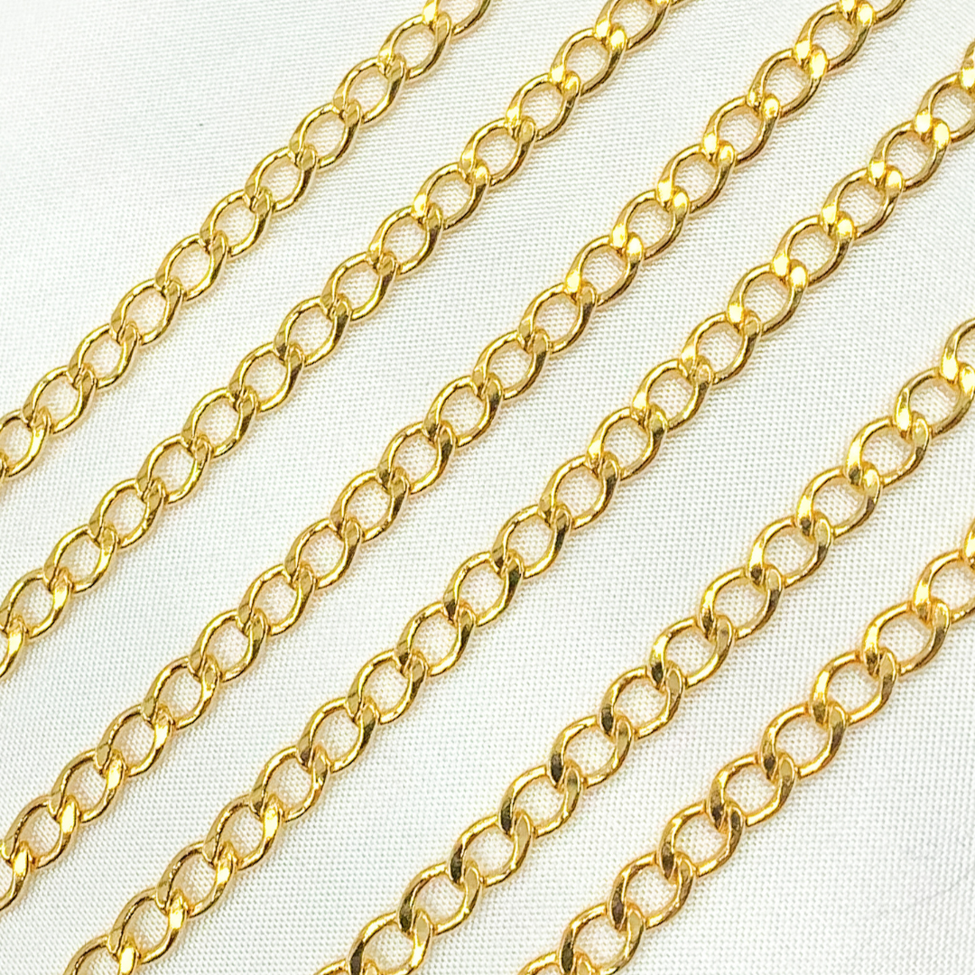 4007CHRGF. 14k Gold Filled Flat Curb Link Chain
