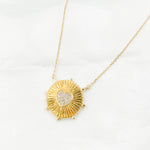 Load image into Gallery viewer, NFB71501. 14K Solid Gold Diamond Round Heart Necklace