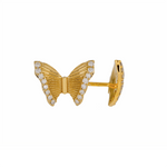 Load image into Gallery viewer, Shop Now 14K Solid Gold Diamond Butterfly Studs Earrings