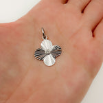 Load image into Gallery viewer, 14k Solid Gold Diamonds Clover Charm