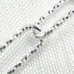 Load image into Gallery viewer, V10SS. 925 Sterling Silver Paperclip Diamond Cut Link Chain