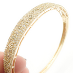 Load image into Gallery viewer, KG89. 14K Solid Gold Diamond Bangle