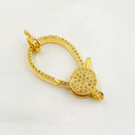 Load image into Gallery viewer, DC671. Diamond Sterling Silver Pear Shape Trigger Clasp