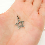 Load image into Gallery viewer, DC879. Diamond Sterling Silver Star Pendant
