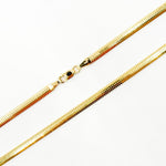 Load image into Gallery viewer, 330CCTDBRA8. 14K Solid Gold Flat Snake Necklace