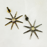 Load image into Gallery viewer, DP362. Diamond & Sterling Silver Star Pendant with Polki Diamond