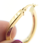 Load image into Gallery viewer, GER93. 14K Solid Gold Flat & Twisted Hoop Earrings