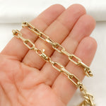 Load image into Gallery viewer, 14K Solid Hollow Gold Smooth Paperclip Chains