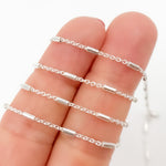Load image into Gallery viewer, Sterling Silver Tube Satellite Chain