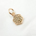 Load image into Gallery viewer, DC461. Diamond Silver Hexagon Charm