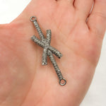Load image into Gallery viewer, DC968. Diamond Sterling Silver Bow Connector
