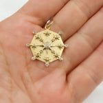 Load image into Gallery viewer, GDP662. 14k Solid Gold Diamond Circle Charm