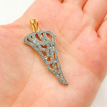 Load image into Gallery viewer, DP08. Diamond Sterling Silver Wing Pendant