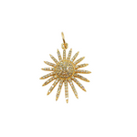 Load image into Gallery viewer, Buy Now 14K Solid Gold Diamond Sun Charm