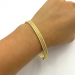 Load image into Gallery viewer, Bangle1. 14K Solid Gold Bangle Smooth Hammered