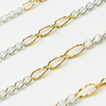 Load image into Gallery viewer, 2453CTT. Gold Filled and Sterling Silver Long and Short Link Chain