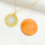 Load image into Gallery viewer, GDP679. 14K Solid Gold Star Medallion Charm