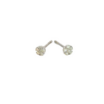 Load image into Gallery viewer, ER115283. 14k Solid Gold Diamond Flower Studs