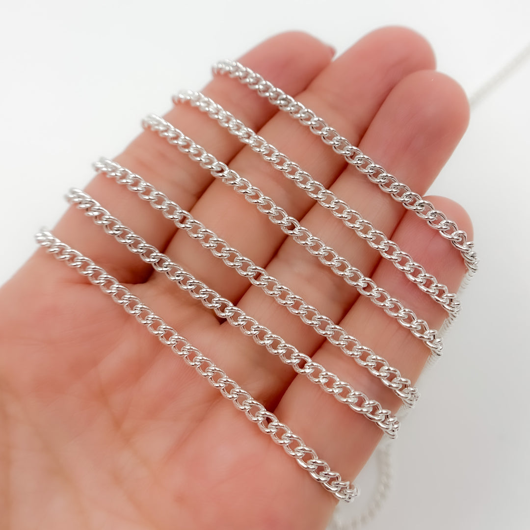 Silver Curb Link Chains