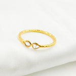 Load image into Gallery viewer, DR035. Diamond Sterling Silver Gold Plated Ring