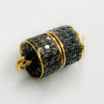 Load image into Gallery viewer, DC665. Diamond & Sterling Silver Magnetic Barrel Clasp