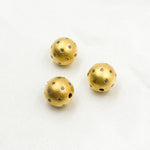 Load image into Gallery viewer, DC096. Diamond & Sterling Silver Gold Plated Round Bead