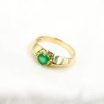 Load image into Gallery viewer, 14K Solid Yellow Gold Emerald Ring.