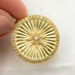 Load image into Gallery viewer, DP819. Diamond Sterling Silver Round Star Pendant