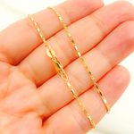 Load image into Gallery viewer, 14K Solid Gold Bars Chain