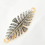 Load image into Gallery viewer, DC966. Diamond Sterling Silver Leaf Shape Connector