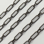 Load image into Gallery viewer, Black Rhodium Sterling Silver Long and Short Link Chain