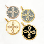 Load image into Gallery viewer, Shop Now Sterling Silver Round Enamel Pendant