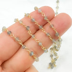 Load image into Gallery viewer, Labradorite Drop Dangle 925 Sterling Silver Wire Chain