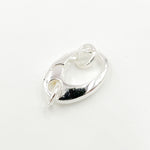 Load image into Gallery viewer, White Sterling Silver Oval Clasps
