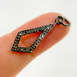 Load image into Gallery viewer, DC359. Diamond Sterling Silver Rhombus Pendant