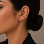 Load image into Gallery viewer, EFA54272. 14K Solid Yellow Gold Diamond Stud Earring