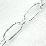 Load image into Gallery viewer, Sterling Silver Hollow Smooth Paperclip Long & Short Link Chains