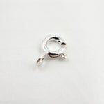 Load image into Gallery viewer, 7MM White Sterling Silver Spring Ring Clasp
