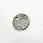 Load image into Gallery viewer, Sterling Silver Brushed Round Flat Disc Charm with a Single Hole