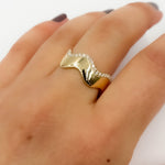 Load image into Gallery viewer, RAD02420. 14K Solid Yellow Gold Diamond Band Ring