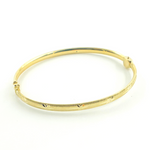 Load image into Gallery viewer, Bangle15. 14K Solid Gold Matte Star Textured Bangle