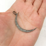 Load image into Gallery viewer, DP09. Diamond Sterling Silver Moon Pendant