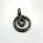 Load image into Gallery viewer, DC928. Diamond Sterling Silver Round Charm