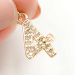 Load image into Gallery viewer, DC189. Diamond Sterling Silver Number "4" Charm