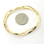Load image into Gallery viewer, Bangle8. 14K Solid Gold Braided Bangle