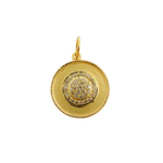 Load image into Gallery viewer, 14K Solid Gold Diamond Circle Charm. GDP86