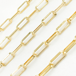 Load image into Gallery viewer, Gold Plated 925 Sterling Silver Diamond Cut Paperclip Chains