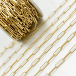 Load image into Gallery viewer, Shop Now Matte Gold Plated 925 Sterling Silver Paperclip Chain