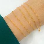 Load image into Gallery viewer, 143GF. 14k Gold Filled Oval & 3 Round Link Chain