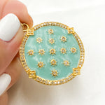 Load image into Gallery viewer, Buy Now Sterling Silver Round Star Enamel Pendant